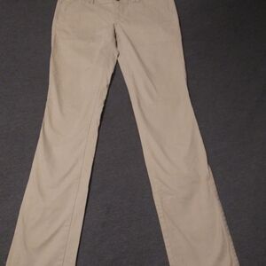 American Eagle AEO Pants Womens 4 Long Khaki skinny Stretch Low Rise tan tall